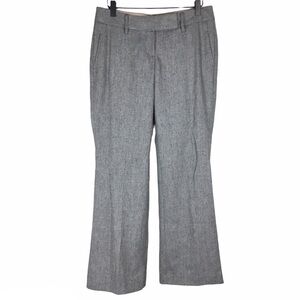 LOFT Marisa Pants Trousers Wool Blend Metallic Dark Academia Grey Petite Size 4P